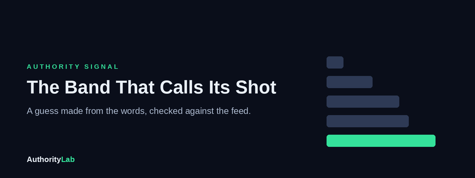 The Band That Calls Its Shot